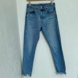 Levi’s High Rise Raw Hem Jeans